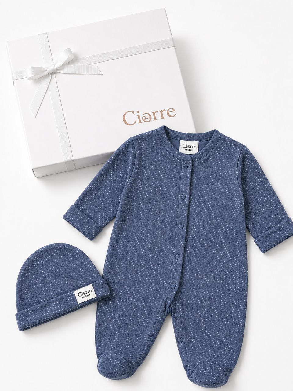 Bebek Takımı Mini Navy Dots Örme 0-3 ay — CIORRE (5. görsel)
