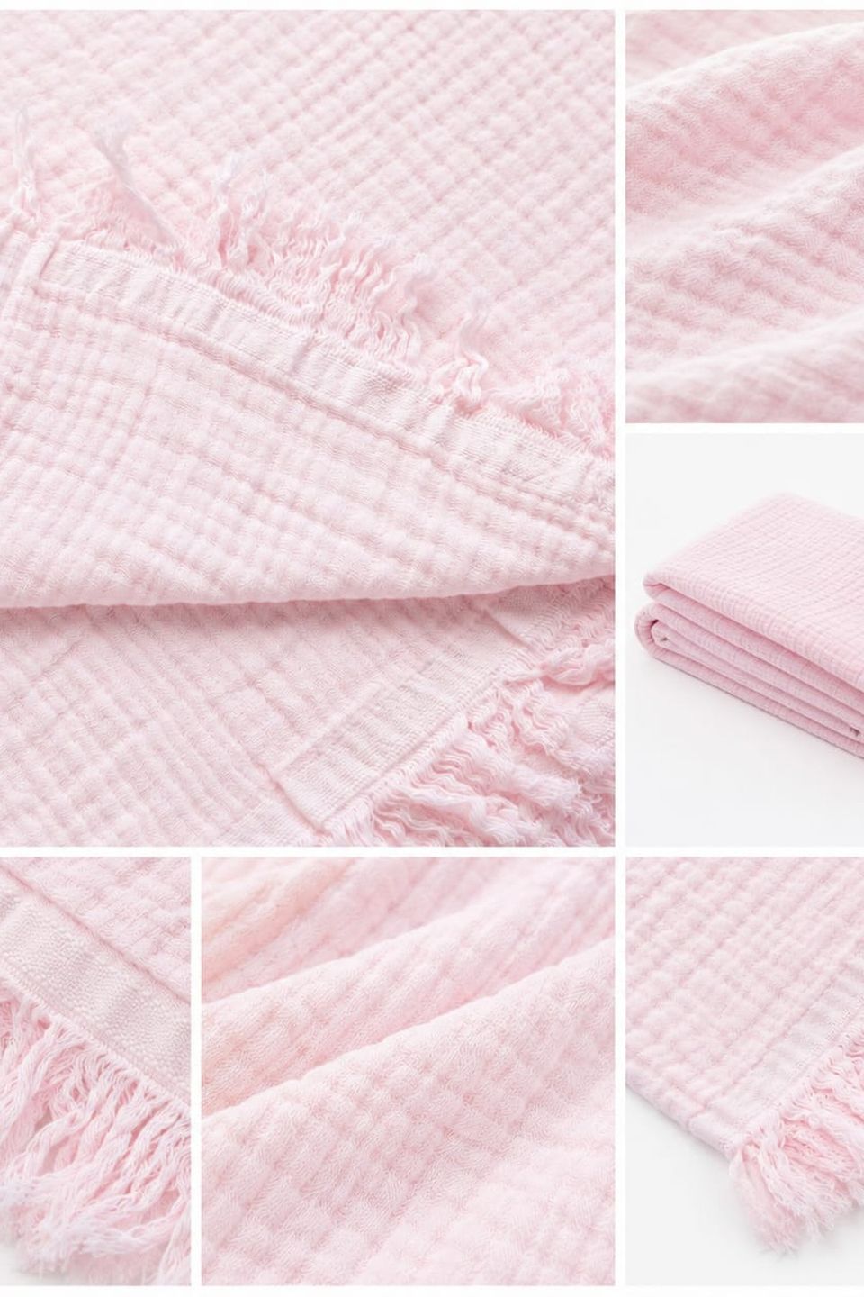 Bebek Battaniyesi 4Muslin Blanket Pink Örme 0-3 ay — CIORRE (4. görsel)