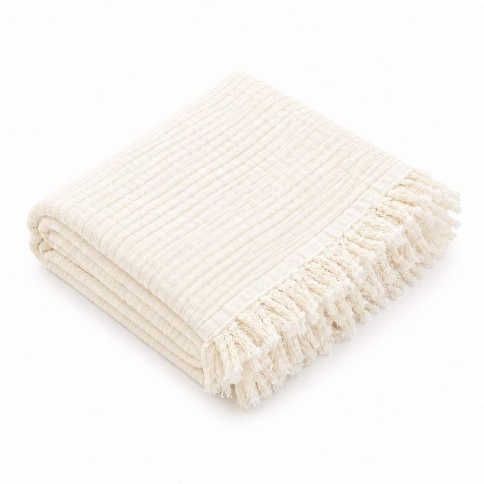 Bebek Battaniyesi 4Muslin Blanket Ecru 0-3 ay — CIORRE (1. görsel)