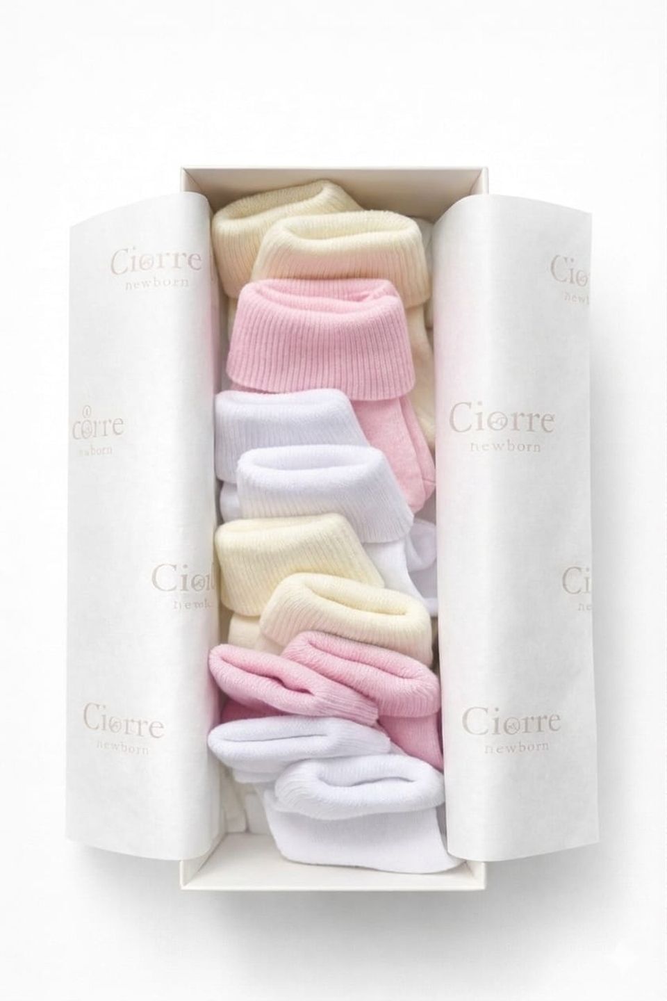 6'lı Yenidoğan Çorap Set - Pink Socks — CIORRE (1. görsel)