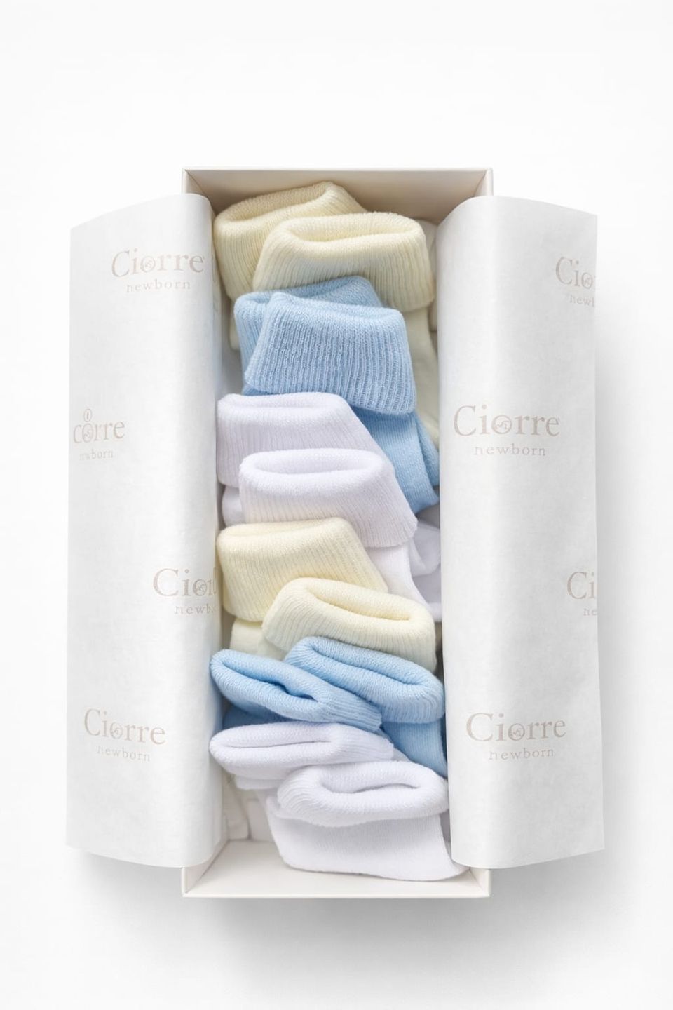 6'lı Yenidoğan Çorap Set - Blue Socks — CIORRE (1. görsel)