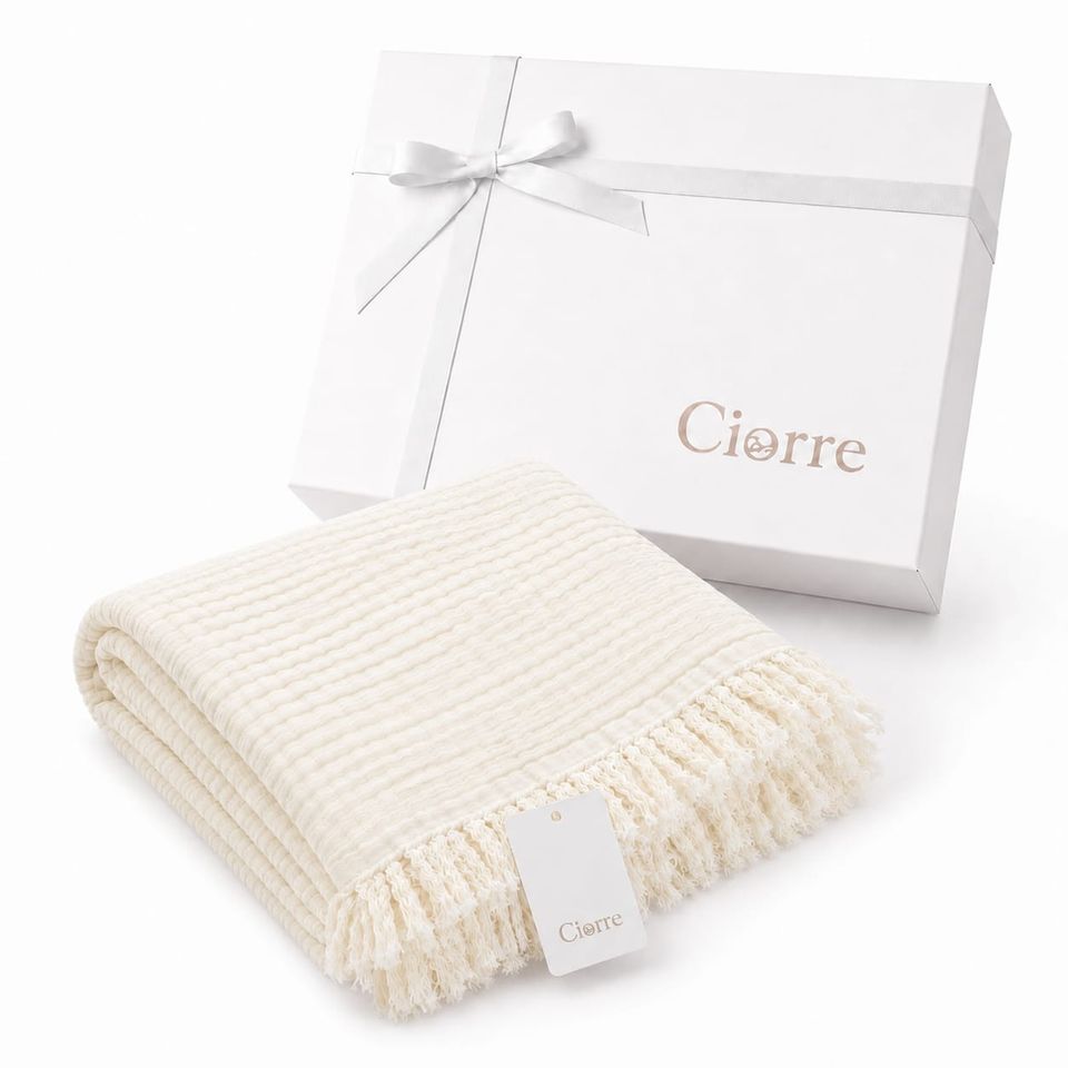 Bebek Battaniyesi 4Muslin Blanket Ecru 0-3 ay — CIORRE (2. görsel)