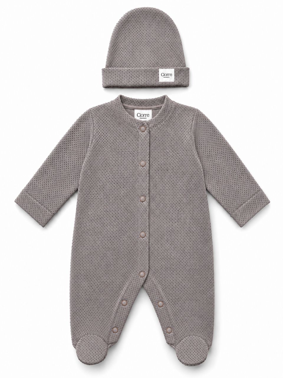 Bebek Takımı Mini Brown Dots 0-3 ay — CIORRE (1. görsel)